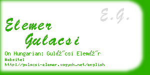 elemer gulacsi business card